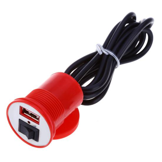 Водонепроницаемый USB-переключатель порта зарядного устройства для мотоцикла для мобильного телефона