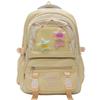 Bag Shoulder Large Capacity Solid Color Backpack Unisex School Student Travel