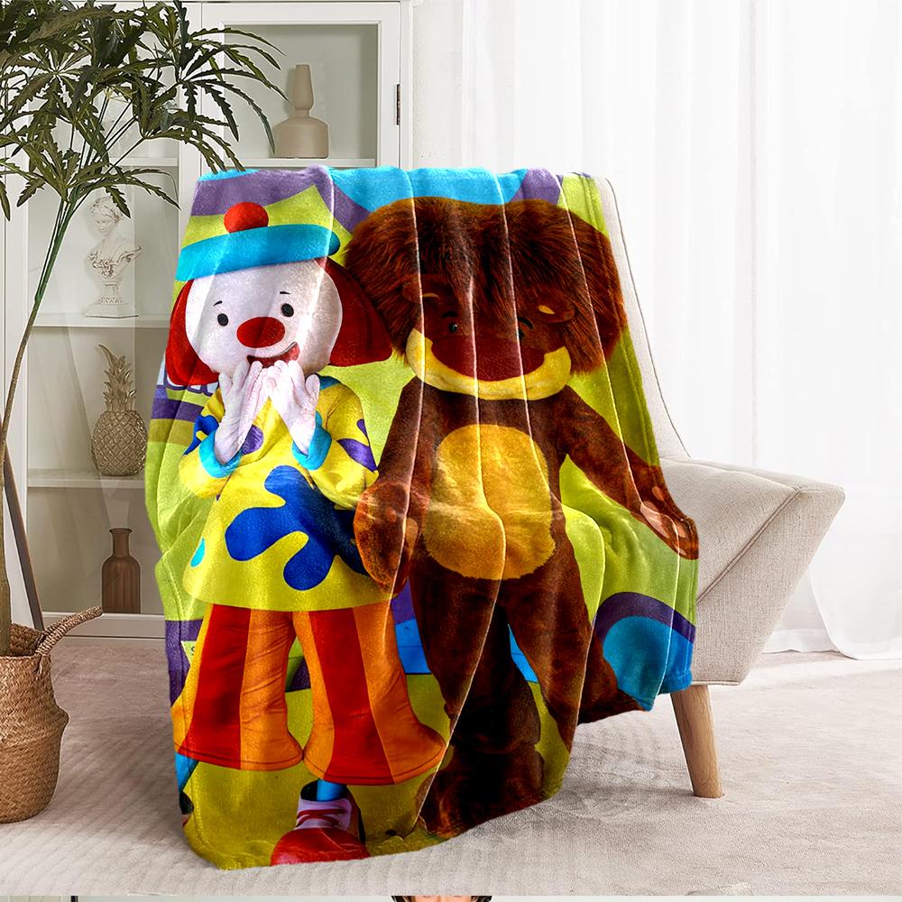 JoJo's Circus Theme Printed Blanket - Perfect for Couch, Bed, Travel & Outdoor Use | Machine Washable, Cozy & Durable.
