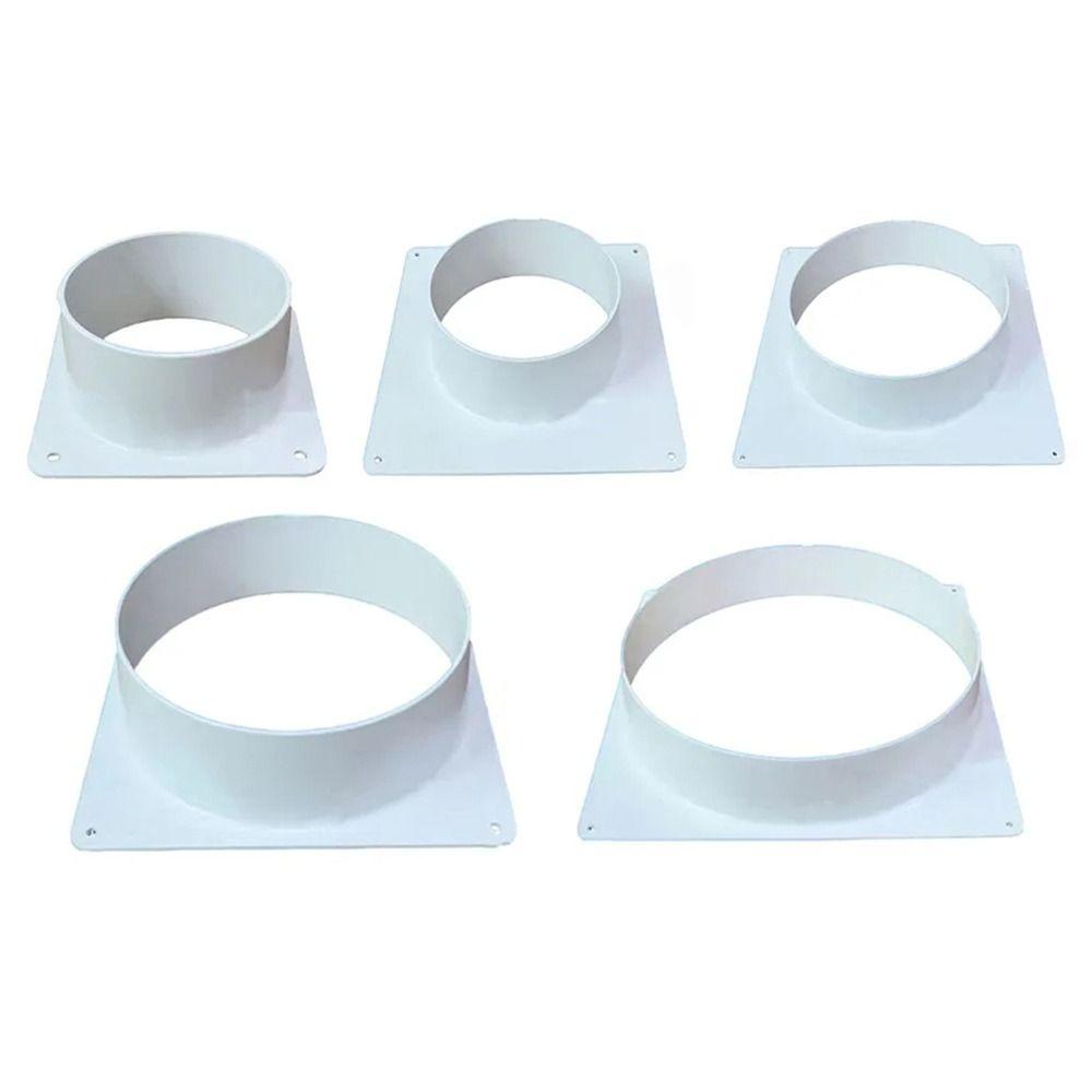 1Pcs Flange Air Vent Duct Connector Straight Ventilation Pipe Durable Air Outlet Adapter