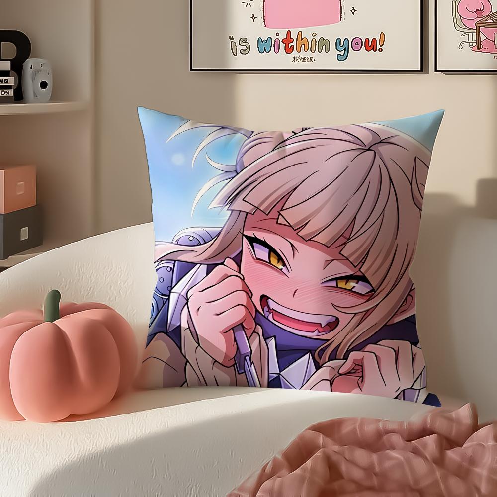 Популярная наволочка для подушки Himiko Toga My Hero Academia, короткий плюш, скрытая молния, чехол для диванной подушки