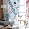 Животные Мультфильм Единорог Прозрачные Шторы Для Гостиной Спальни Тюль Шторы Кухонные Оконные Обработки Панельные Шторы