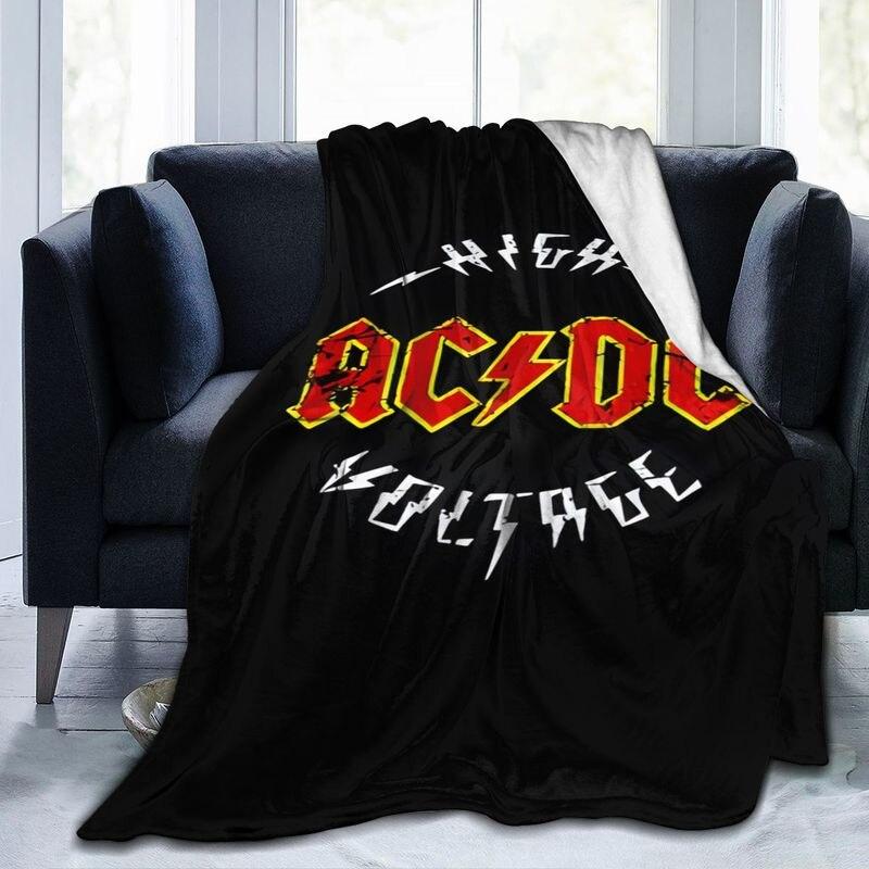 Новое 3D-печатное одеяло AC/DC Rock Band, мягкое фланелевое одеяло-плед, теплое одеяло из шерпы, для всех сезонов, для кроватей, дивана, офиса