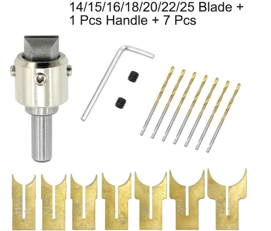 Твердосплавный шаровидный резец для деревообработки, фреза, формовочный инструмент, набор сверл 6-12 мм/14-25 мм, набор сверл