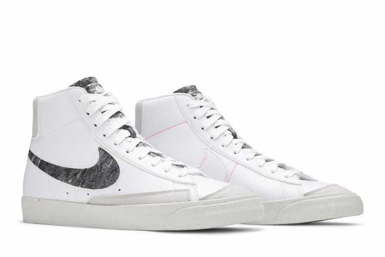 Men's Sneakers Nike Blazer Mid 77 Vintage Recycled Wool White/Light Smoke Grey-Electric Green