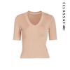 ELLASSAY Women's V-Neck Silk Blend Knit Top