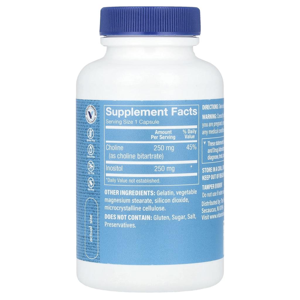 Choline & Inositol, 500Mg, 100 Capsules
