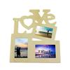 Family Art 3 In 1 Love  Rahmen Heart Shape Picture Holder Wooden Photo Frame