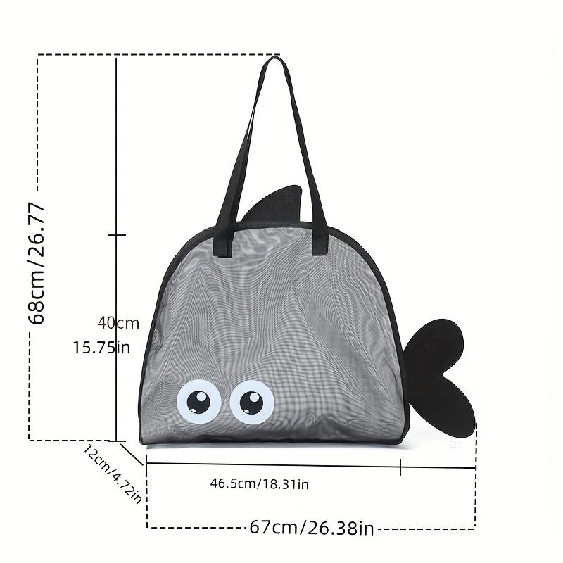 Сетчатая пляжная сумка, Большая пляжная сумка-тоут с карманом для семейной сумки для бассейна для игрушек и предметов первой необходимости для отпуска, Пляжные предметы первой необходимости, Сумки для игрушек и ракушек