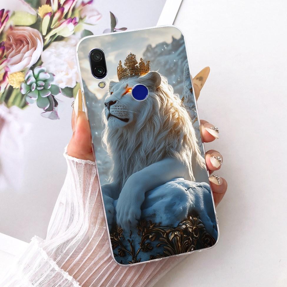 Case For Redmi 7 Cover Transparent Cute Cat Fashion Butterfly Funny Painted Casing M1810F6LI M1810F6LH M1810F6LG
