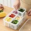 6 Compartments Container for Kitchen Storage Set -Multi Fridge Storage Boxes,