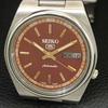 ОРИГИНАЛЬНЫЕ ВИНТАЖНЫЕ МУЖСКИЕ ЧАСЫ SEIKO 5 AUTOMATIC 7019A ЯПОНИЯ КОРИЧНЕВЫЙ ЦИФЕРБЛАТ a709179-1