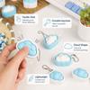 Lightweight Stress Reliever Toy Dual Color Fluffy Cloud Clicker Cloud Clicker Keychain  Daily Carry