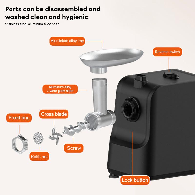 Бытовая электрическая мясорубка Настольная мощная мясорубка Кухонная пищевая промышленность Машина для набивки колбас