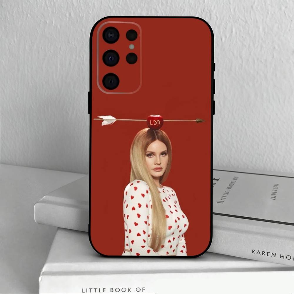 Чехол для телефона L-Lana D-Del R-Rey для Samsung S25,24,23,22,30,21,10,9,Ultra,Plus,Lite,FE,4,5 G Мягкий черный чехол