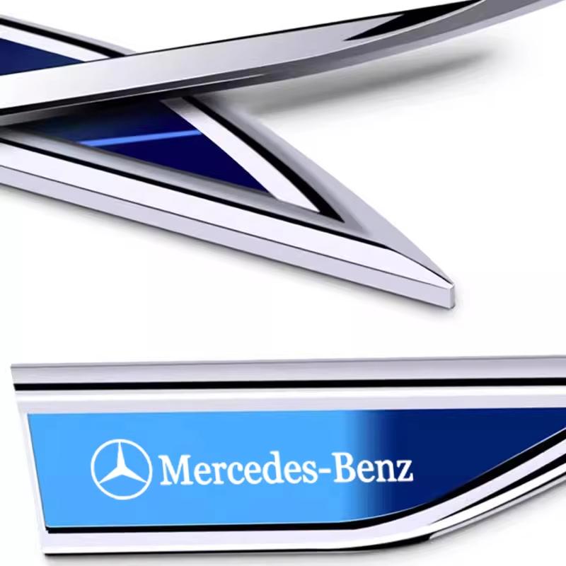 FA012шт Металлические Наклейки Значки на Автомобиль Для Mercedes Benz MB AMG W204 W205 W203 W211 W212 W213 W201 W210 W124 W169 Автомобильные Наклейки на Крыло Боковые