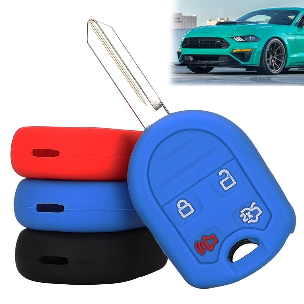 4/5 Buttons Silicone Case Durable Car Key Shell Accessories Car Key Cover for Ford Car