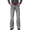 Men's Gray Flared Jeans Boot Cut Leg Flared Loose Fit Mid-Rise Classic Denim Jeans Size 28-38