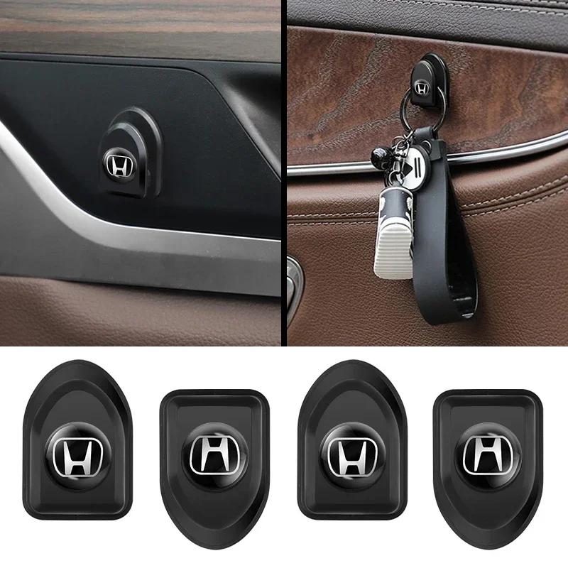 ABE1 1/2/4pcs Mini Car Hooks Black Plastic Self Adhesive Invisible Hooks For Honda Civic xrv hrv crv brv City Accord Fit Jazz Insight
