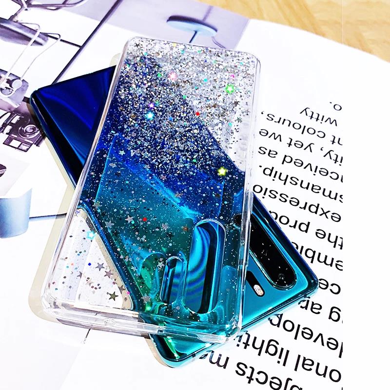 Роскошный блестящий чехол для Huawei P30 P40 P50 P20 Pro Lite Прозрачный мягкий чехол для Huawei P9 P10 Plus Противоударный чехол для задней крышки