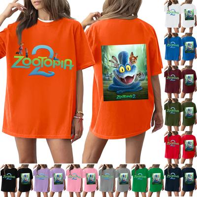 Женская повседневная модная футболка с круглым вырезом, принтом и коротким рукавом