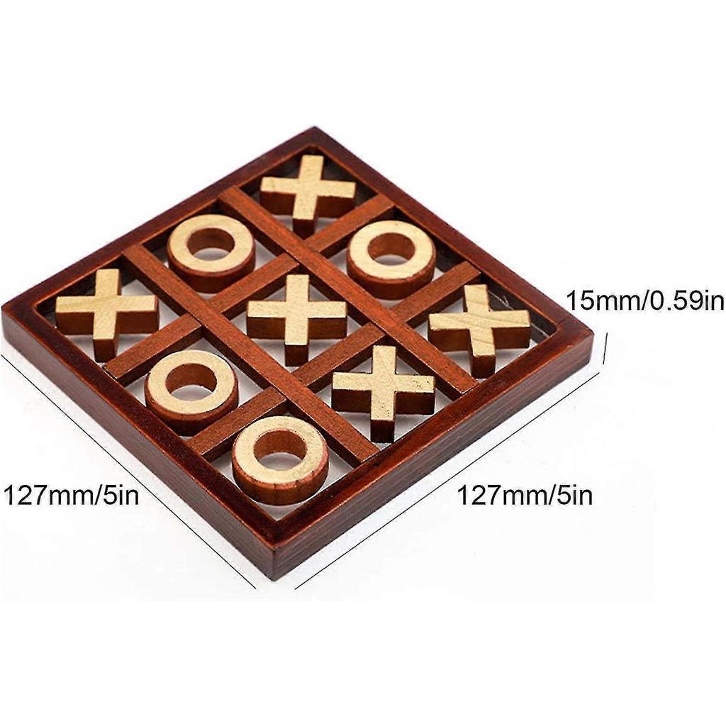 Classic Tic-tac-toe Game, Wooden Family Board Game Set Noughts And Crosses Game, Handmade Family Board Game Toy, Wooden Playing And Board For Children