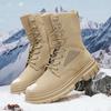 NewWinter Fleece Lining Men's Tactical Boots,Combat Boots,Outdoor Hunting Boots,Mountaineering Anti-slip Height-increasing Shoes