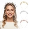 Metal HAPPY BIRTHDAY Headband Glitter Rhinestone Princess Hairbands  Birthday Decoration