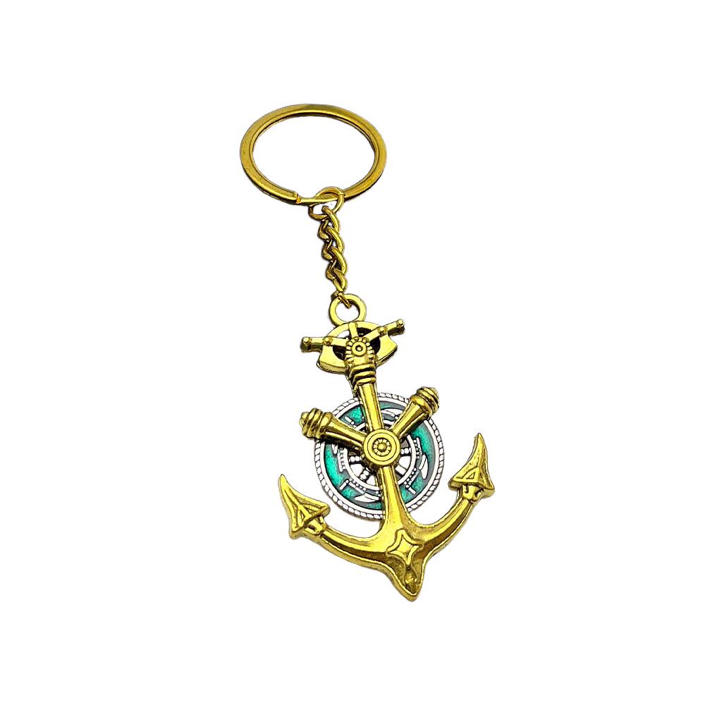 Retro Rotatable Anchor Pendant Keychain for Men & Women - Stylish Accessory for Bags & Cars