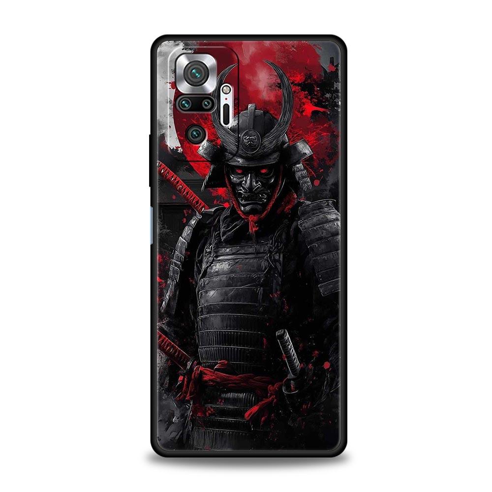 Японский Бусидо Самурай Чехол для телефона Для Xiaomi Redmi Note 14 13 5G 10 11 12 Pro Plus 4G 14C 13C 12C 10C Черный чехол