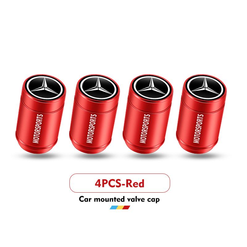 BENZ Aluminium Car Wheel Tire Valve Air Caps Stem Cover Dustproof For Mercedes Benz W202 W212 W126 W140 W168 W177 CLS GLE GLC GLS CLA