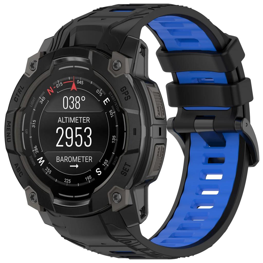 Мягкий силиконовый ремешок для Garmin Instinct 3 45 мм 50 мм Двухцветный браслет Наручный ремешок для Garmin 3 50 мм 45 мм Аксессуары для ремешка