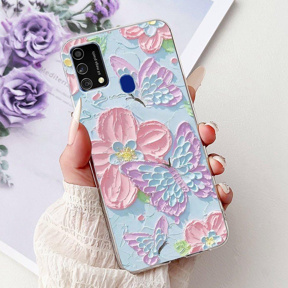 Cute Cat Caroon Cover For Samsung Galaxy A21s Case Soft Silicone Fundas Phone Cases For Samsung A 21s A21s SM-A217F Full Bumper