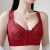 Женский бюстгальтер с передней застежкой, бесшовный, тонкий, для большой груди, с красивой спинкой, регулируемый, большого размера, собирающий и закрывающий грудь