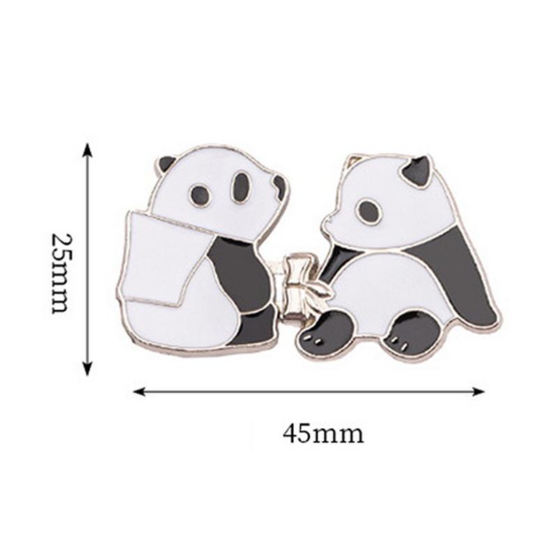 2 шт., симпатичная кнопка-регулятор в виде панды для брюк, юбки, утягивающая талию, регулируемая пряжка для талии, джинсы, не требующая шитья, кнопка на талии