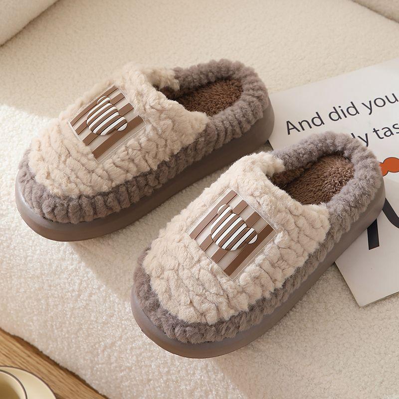 Супермягкие хлопковые тапочки мужские утолщенные теплые меховые тапочки унисекс пары холодостойкие жилые домашние мужские мохнатые тапочки