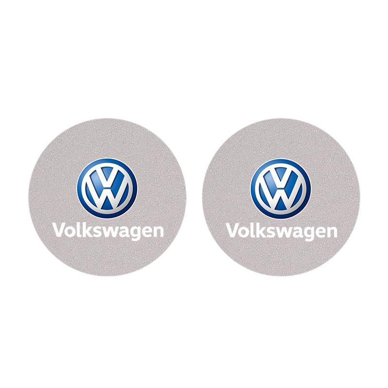 2026 Hot 2Pcs Car Coaster Water Cup Mat Non-Slip Pad For Volkswagen VW Golf Amarok Beetle GTI Magotan T-ROC T-Cross Polo Atlas ID3 Tiguan