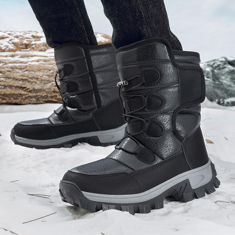 Winter Large Size Outdoor Snow Boots Men's Shoe Mid-tube Men Boots Hiking Shoes Men Non-slip Warm Shoes Man Botas Altas Botines