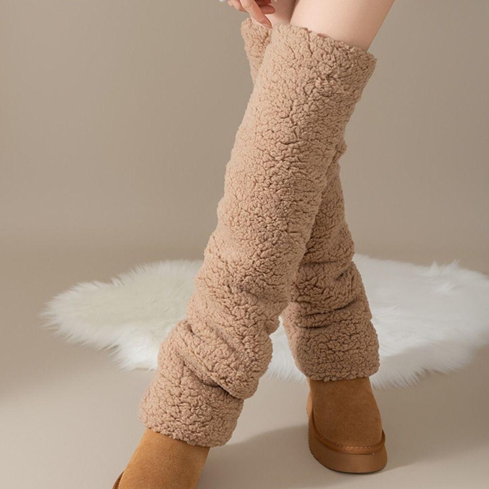 Thicken Warm Winter Foot Cover Hosiery Floor Plush Stockings Cute Coral Fleece Stockings Winter