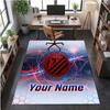 Crystal Velvet Rug Atletico Madrid Print Custom Name Text Floor Mat Home Decor