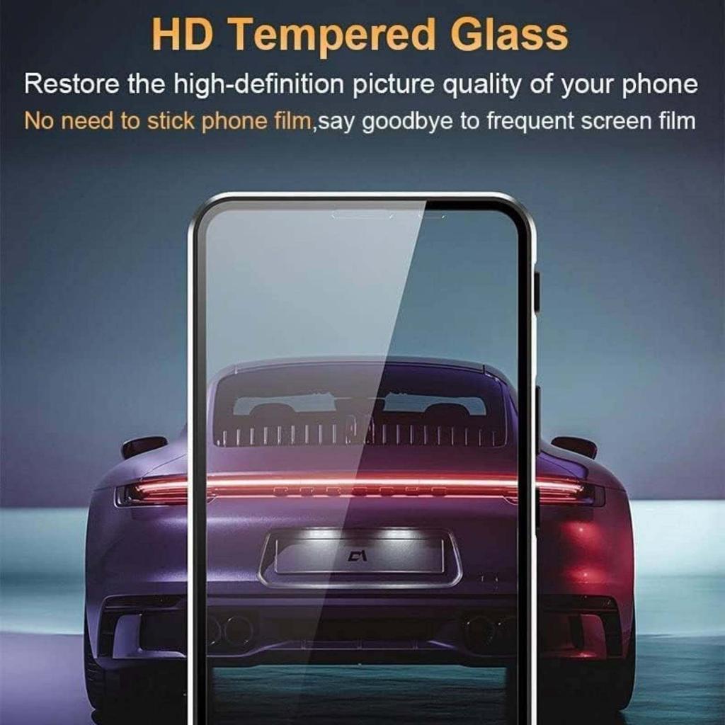 Magnetic Case for Xiaomi 15/ 15Pro/ Ultra/ 15T with Metal Frame Phone Bumpers Double Sided Tempered-Glass Full Lens Protection Cover