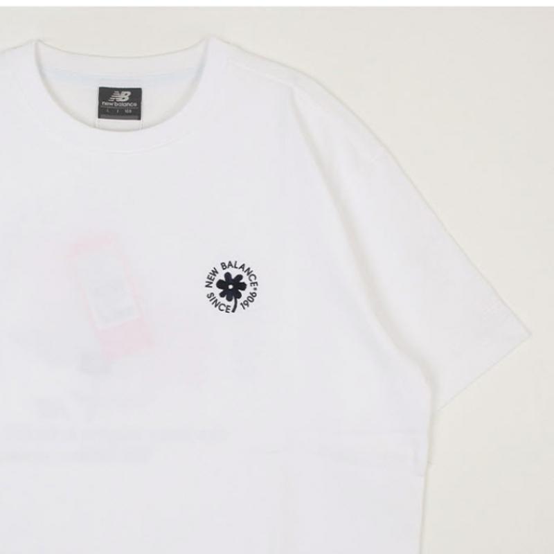 New Balance Футболка с коротким рукавом Half Club Uni Flower, полуоблегающая, Nbnefco233 10, футболка с коротким рукавом