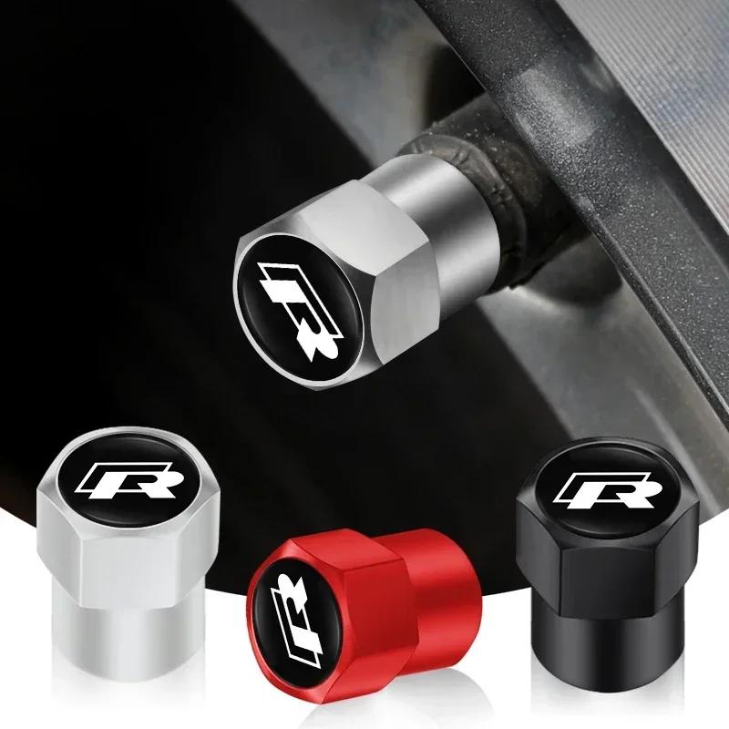 For Volkswagen VW Car Styling Metal Car Tire Valve Caps Dust Prevention Accessories For R Volkswagen Magotan R-Line Touran GTI B