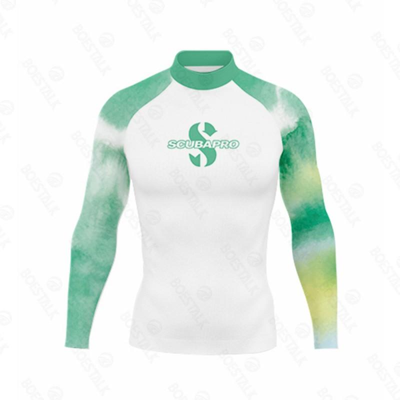 Mens UV Protection Long Sleeve Rash Guard Surf Shirt Surfing Diving Swimming Sun