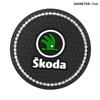 bqfhy4 1/2pcs Non-slip Car Water Cup Pad Diamond Bottle Holder Coaster For Skoda Octavia MK2 MK3 2 3 A7 Fabia Karoq Kodiaq Rapid