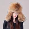 Шапка Lei Feng из лисьего меха женская, из меха енота, женская зимняя, для среднего и пожилого возраста, теплая меховая, кожаная, хлопковая, зимняя