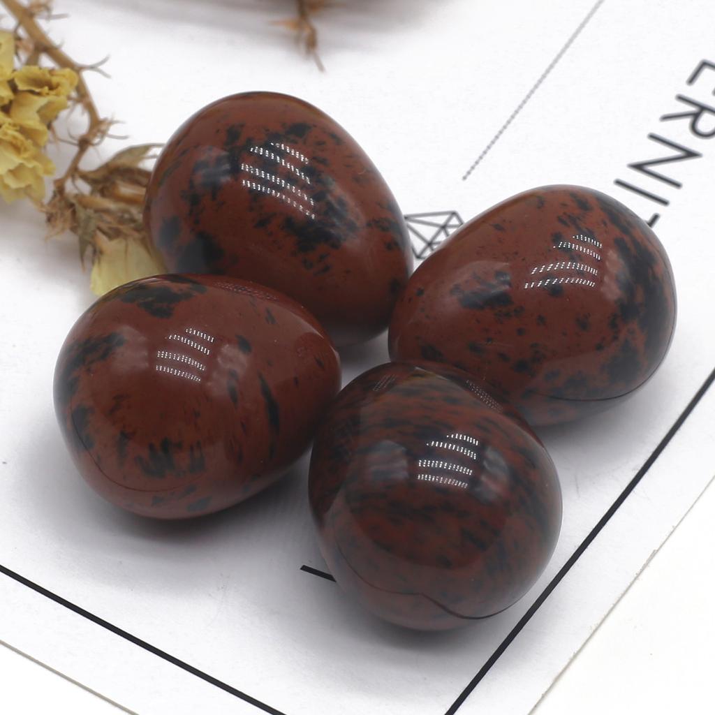 Natural Stone Ornament Egg Shape Crystal Rose Quartz Amethyst Agate Sodalite Opal Yellow Jade Home Decoration Decor Jewelry 17×22 Mm