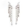 Super Flash Claw Chain Rhinestone Long Tassel Earrings CZ Silver Plated Fashion Women Jewelry