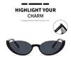 4pcs Pack Fashio Small Oval Sunglasses Women Cat Eye Half Frame Sun Glasses Outdoor Sports  Luxury Brand UV400 Shades Eyewear