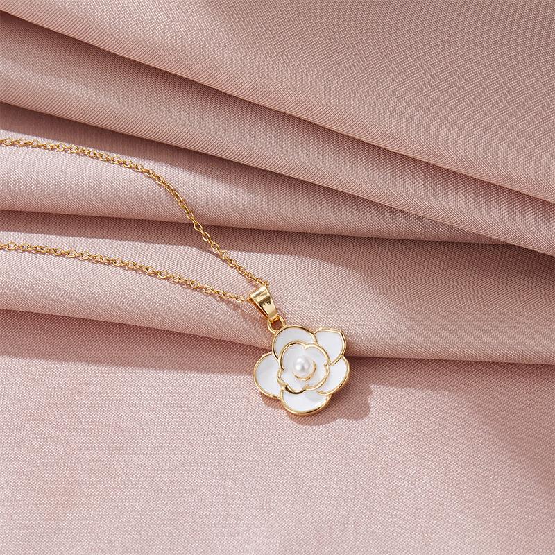Ожерелье Xiulu Camellia, женская легкая роскошная свежая натуральная универсальная ключичная цепочка